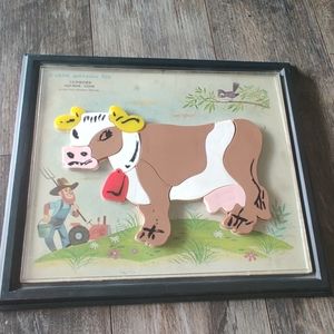 Kids Rare Vintage Child Guidance Toy NO.909-Cow